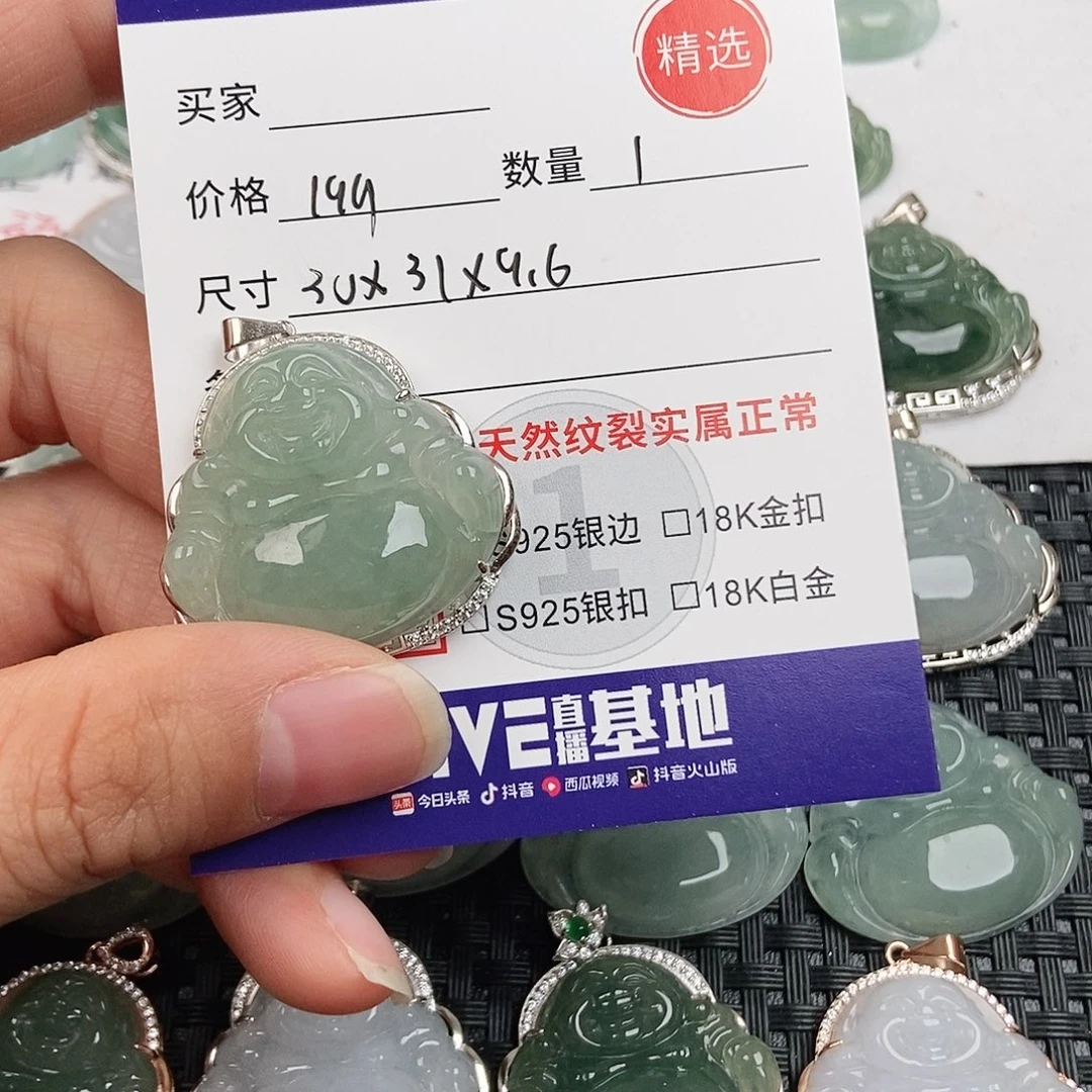 翡翠银S925镶嵌颈饰