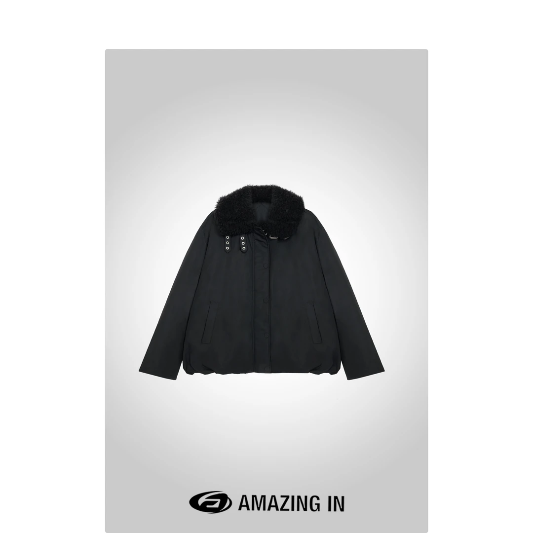 AMAZING IN | 1oo%棉| 95冰原绒皮毛一体外套 A241210-HNKY-18091