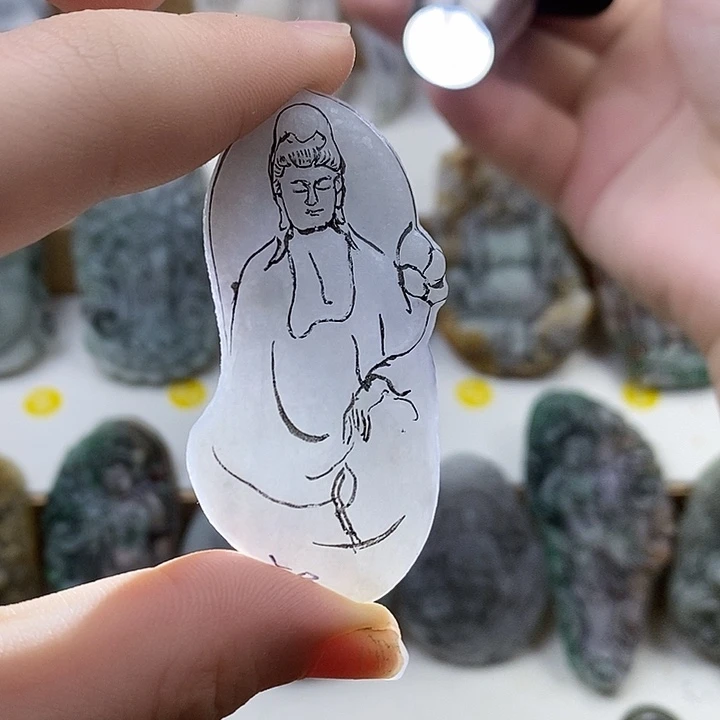 未镶嵌挂件翡翠天然翡翠玉石