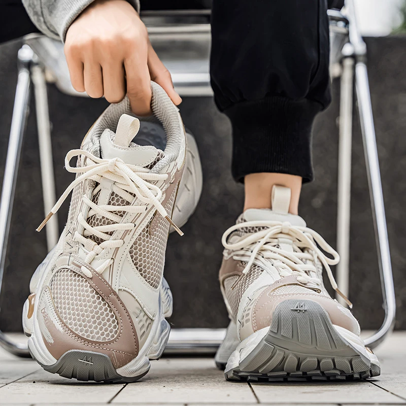 订书钉老爹鞋14代男女款2025夏季新款11xl厚底网面运动休闲鞋潮鞋