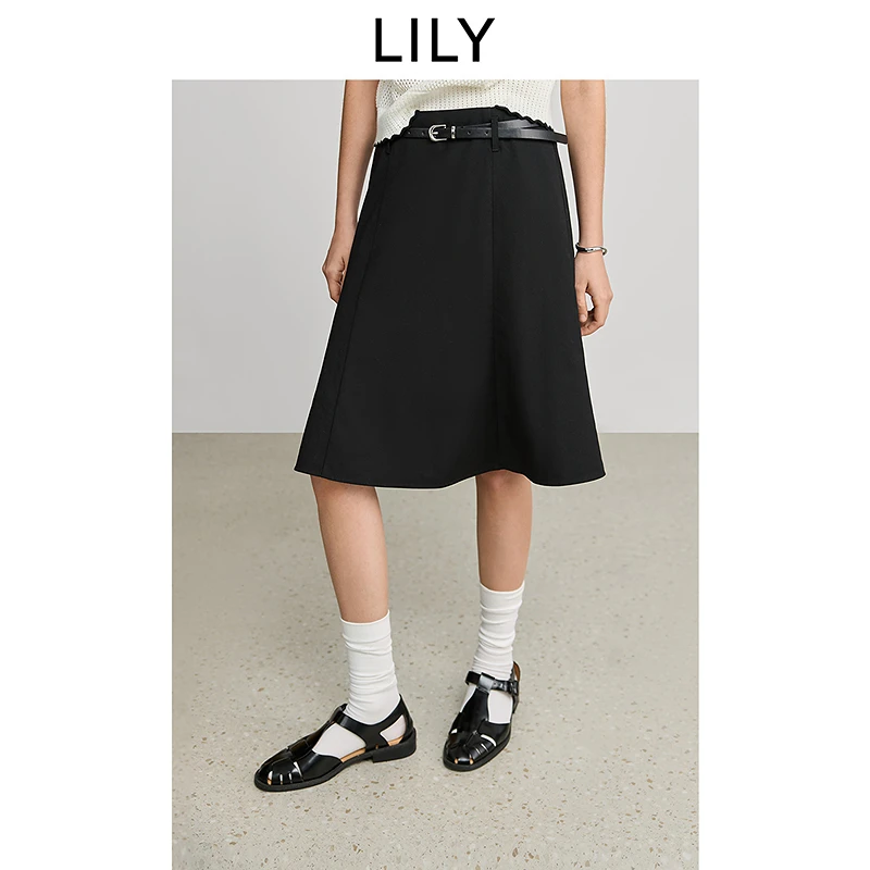 LILY2025春新款女装半身裙125129C6924
