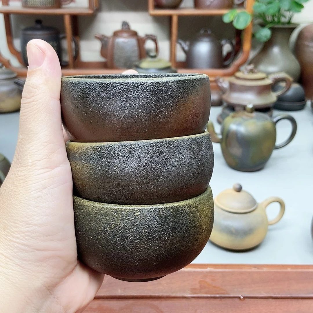 ****এ钦州坭兴陶柴烧茶杯