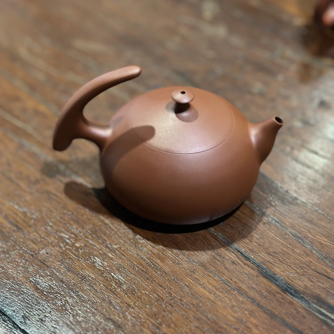 蔡家鸿全手工朱泥纯原矿料潮州手拉壶茶壶茶具纯手工~130cc福禄