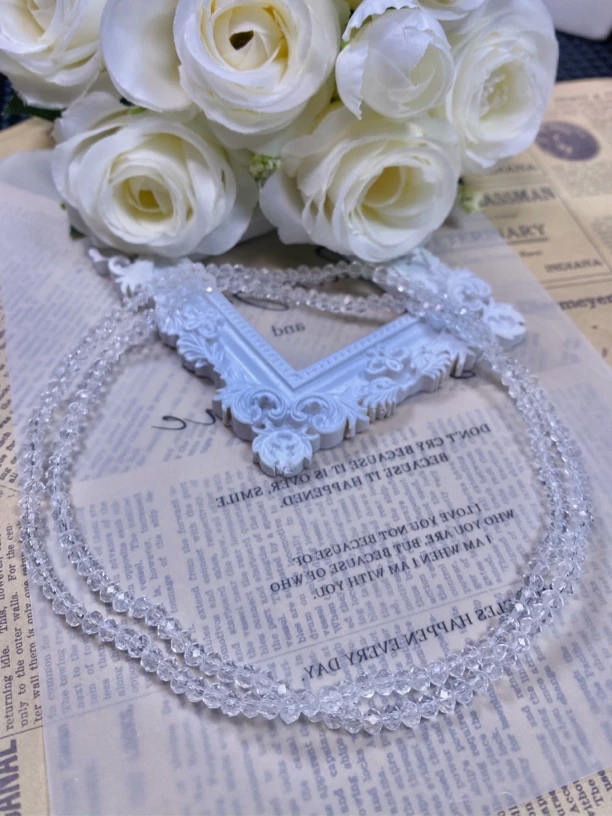 白色切面4mm手串发一条J42