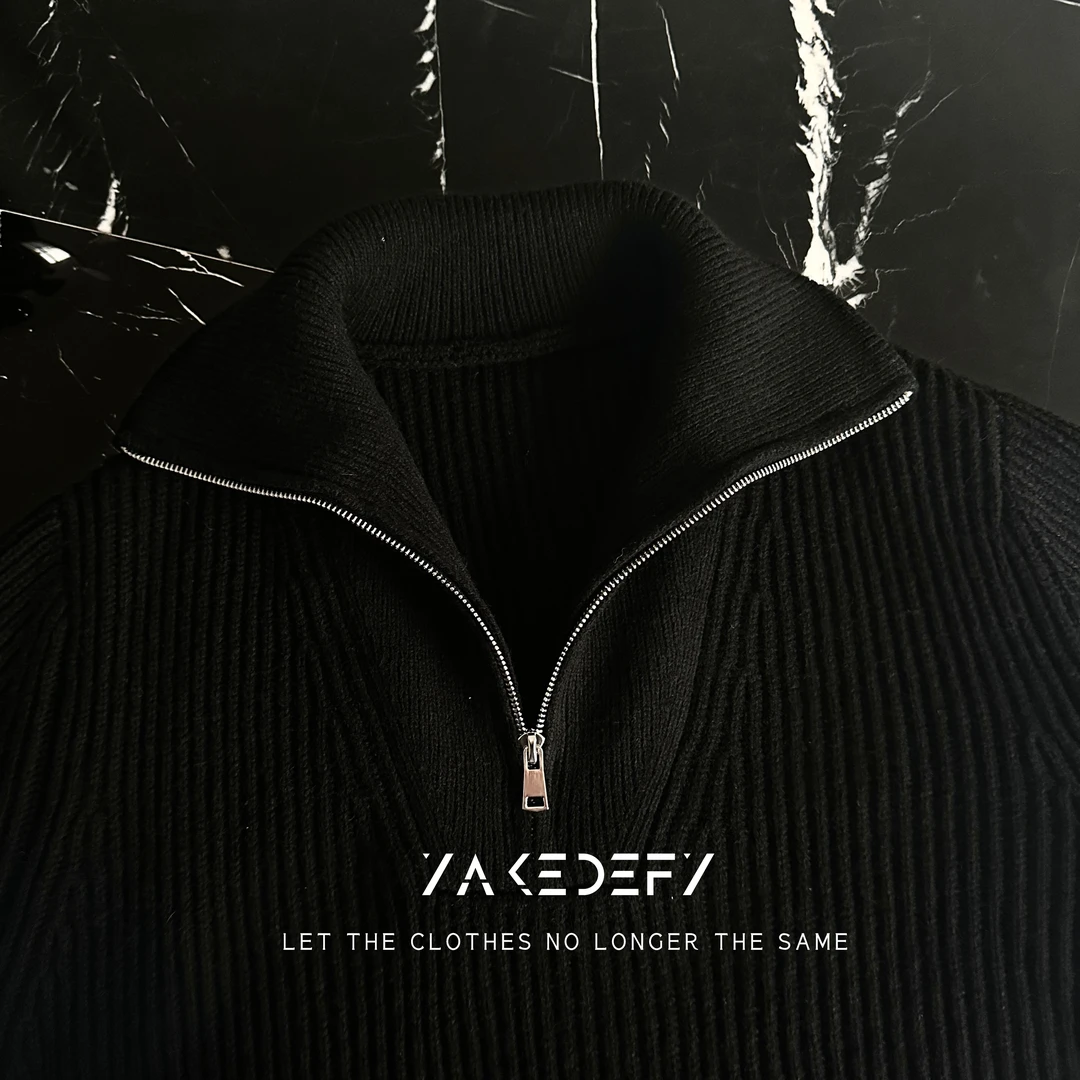 YAKEDEFY | 960g重磅顶奢老钱澳洲精纺羊毛海鸥领  高级质感毛衣