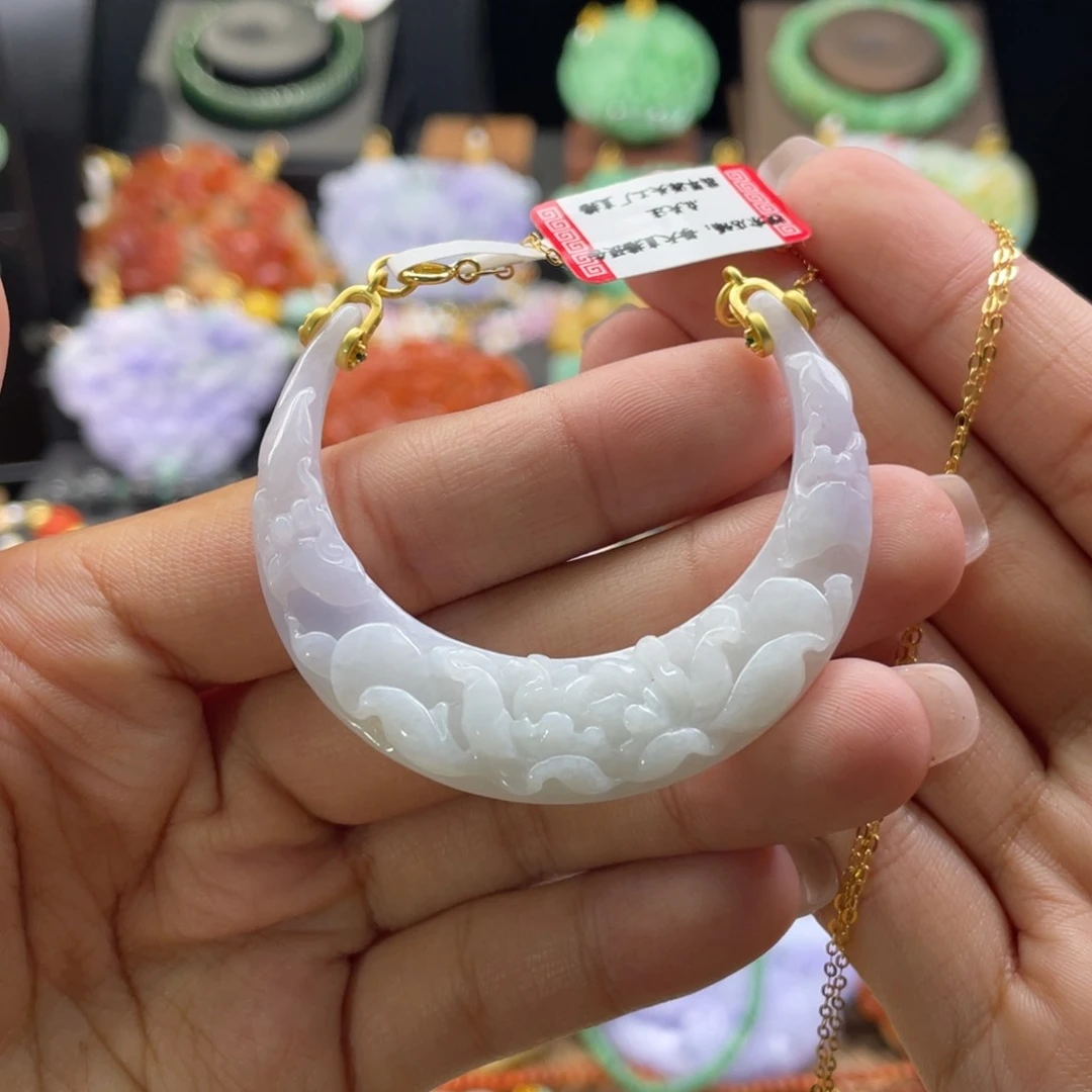 翡翠未镶嵌颈饰代编织