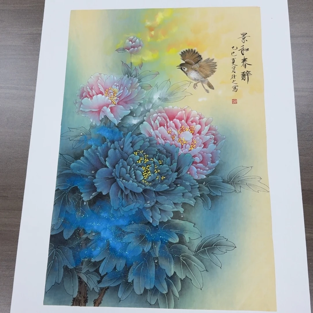 国画国画作品山水花鸟