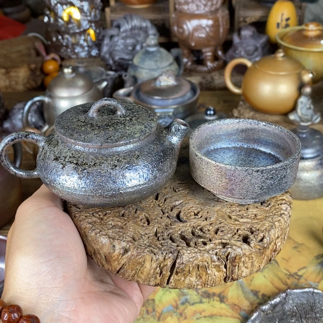 乙巳年中秋大漏，建水紫陶柴烧茶器0007