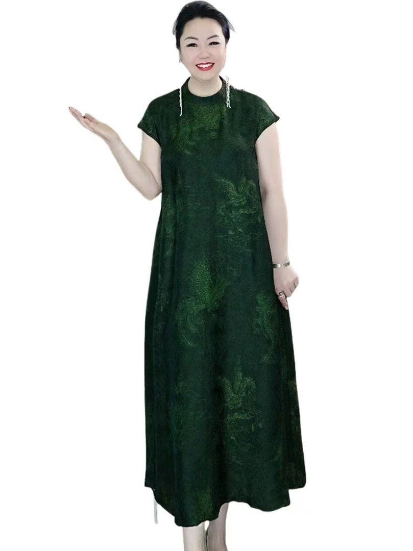 【奥兰多多&杨子家轻奢定制】中式气质连衣裙5935