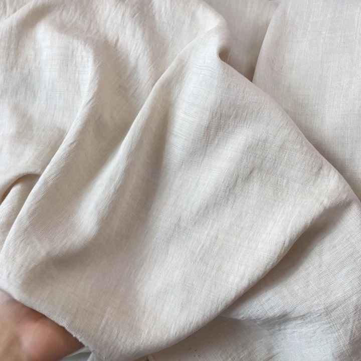 天丝（莱赛尔纤维）杏色苎麻3米