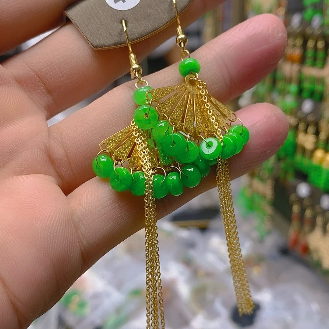翡翠合金耳饰翡翠