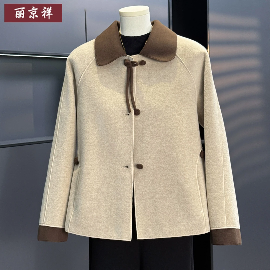 年轻妈妈秋装贵夫人呢子外套短款中年毛呢上衣中老年衣服春秋