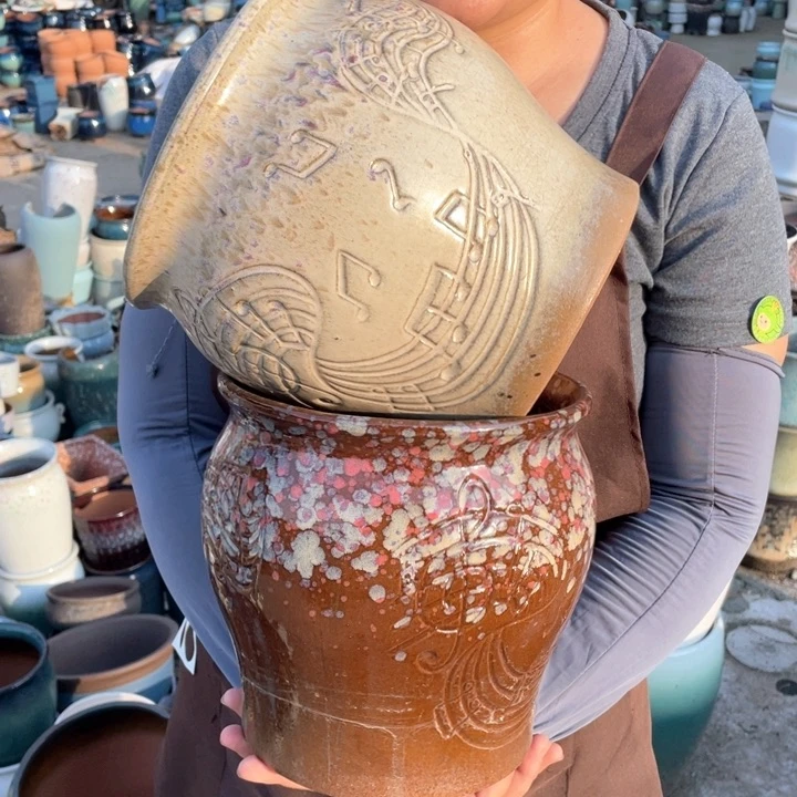 紫砂花盆口20高20正品正品