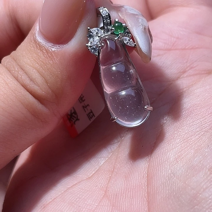 石英质玉银S925镶嵌颈饰