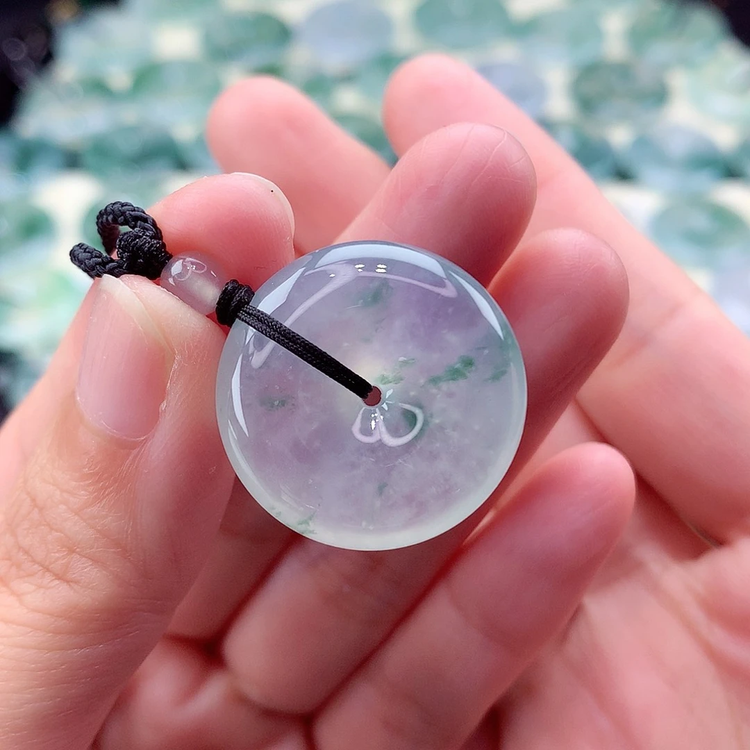 翡翠未镶嵌颈饰编号32-尺寸24/6.9