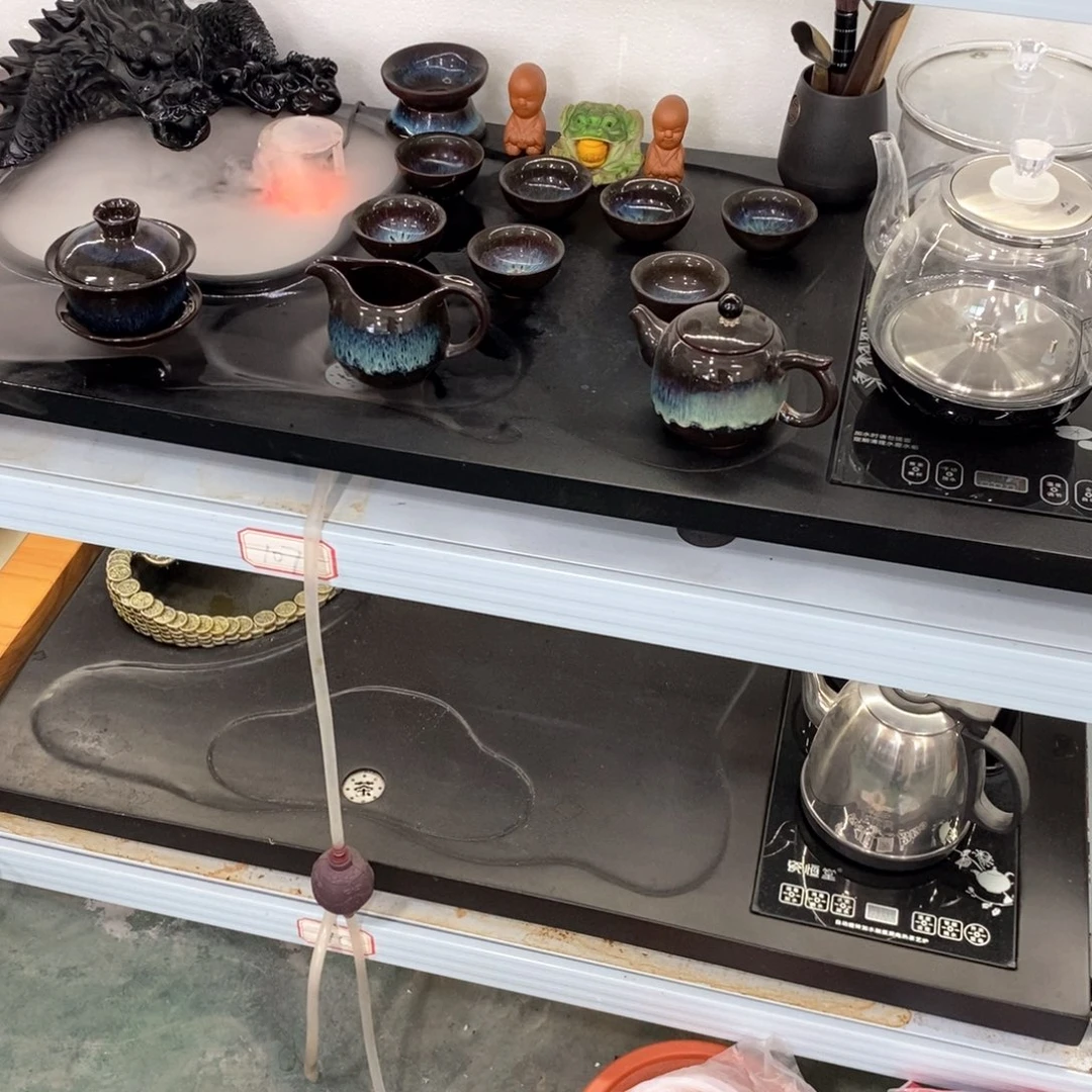 黑雾化龙茶盘茶具套装家用