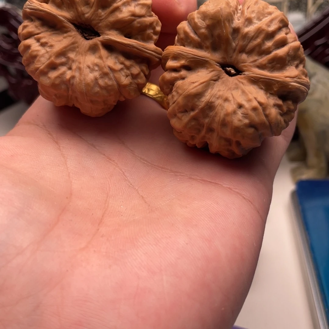 抖***趣核桃蛤蟆头文玩C29