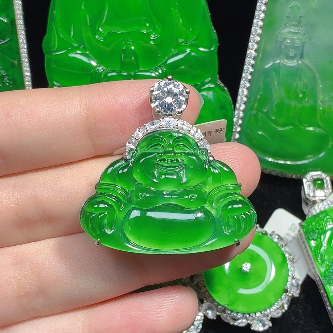 翡翠未镶嵌颈饰天然A货翡翠