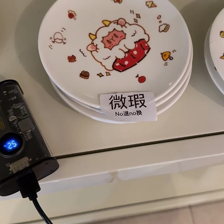 陶摆件不退不换卡通手绘