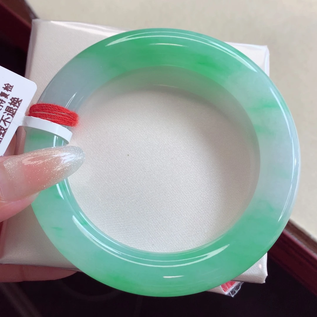 未镶嵌手镯翡翠57圆条藏收镯（29号）