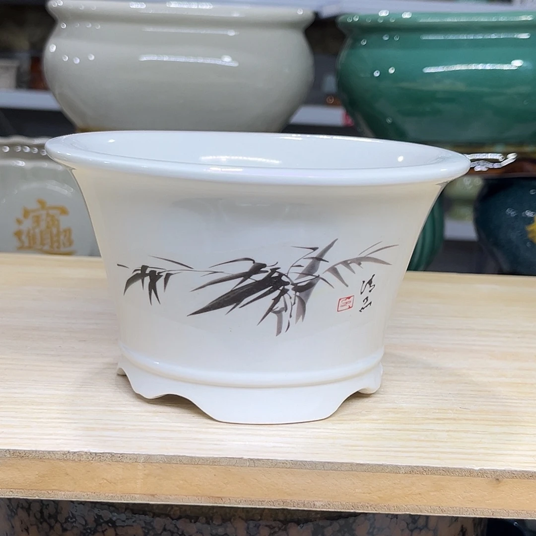 陶瓷绿植多肉微瑕花盆口径15*9