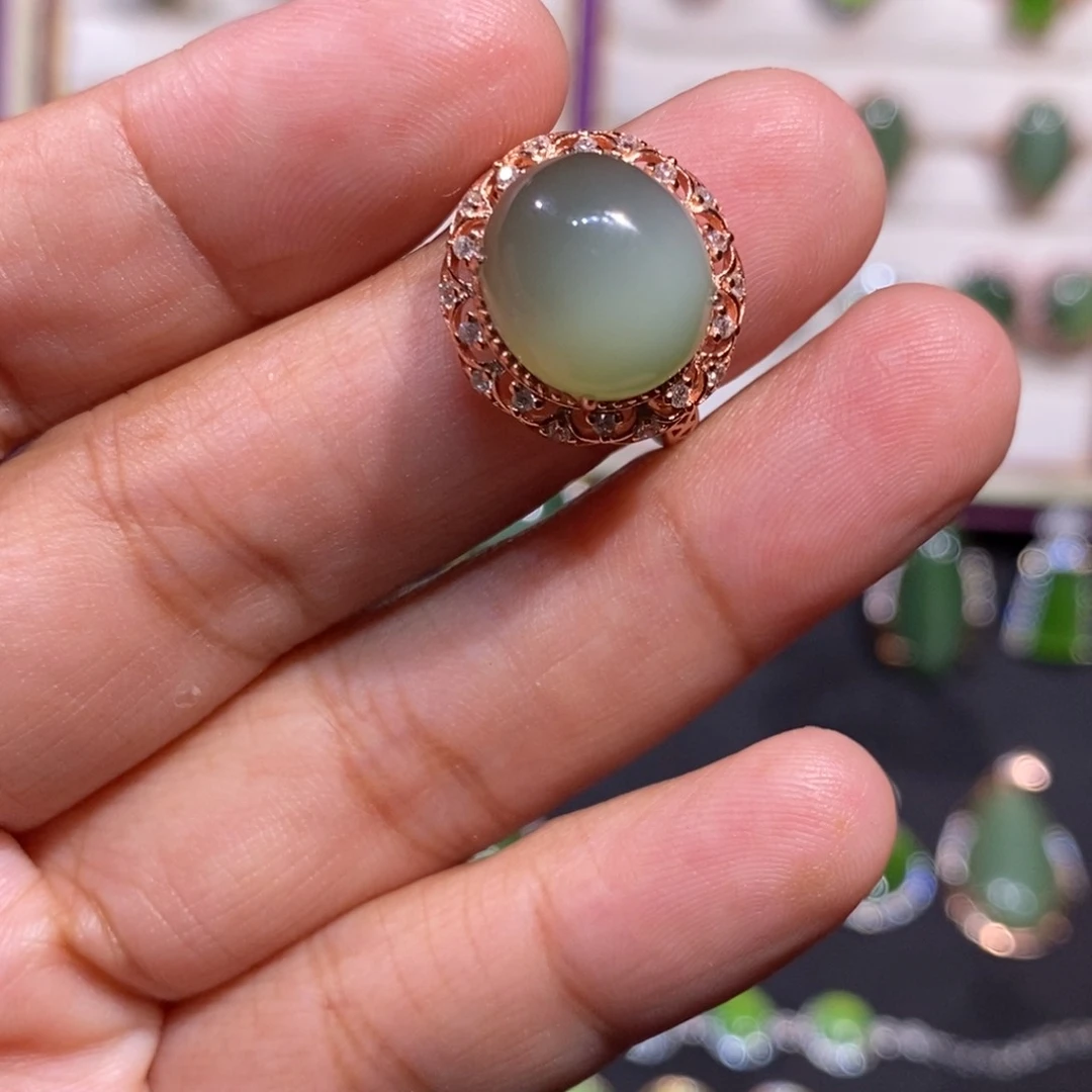 颈饰和田玉（碧玉）银S925镶嵌