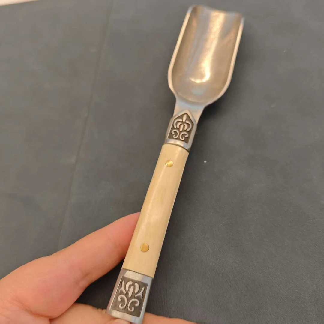 【叶】A00038 茶铲 猛犸牙工艺品