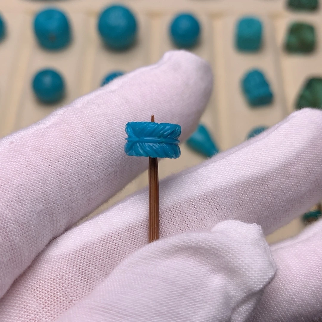 绿松石未镶嵌绿松石羽毛9.5