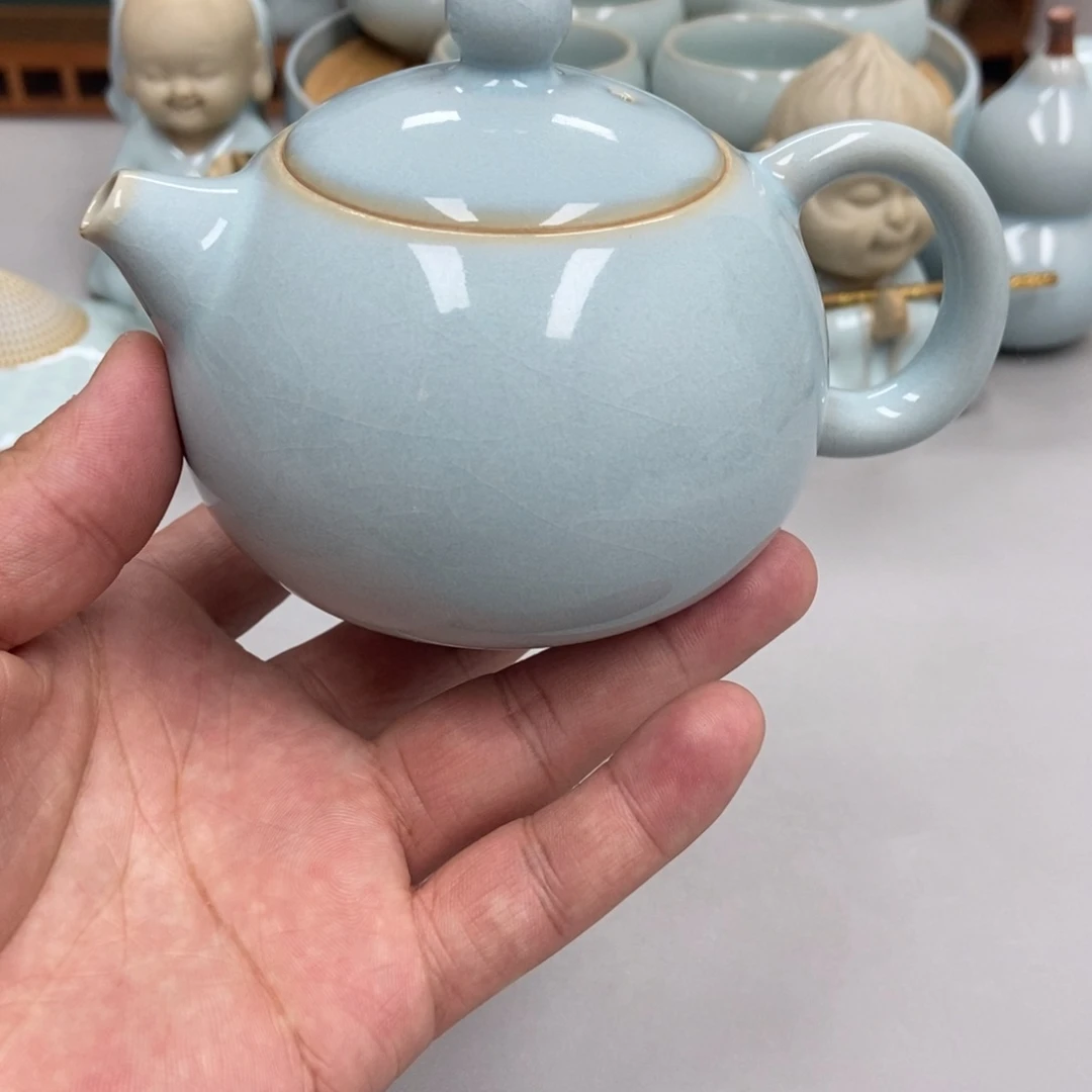 瓷天青色张君老师瑕西施壶