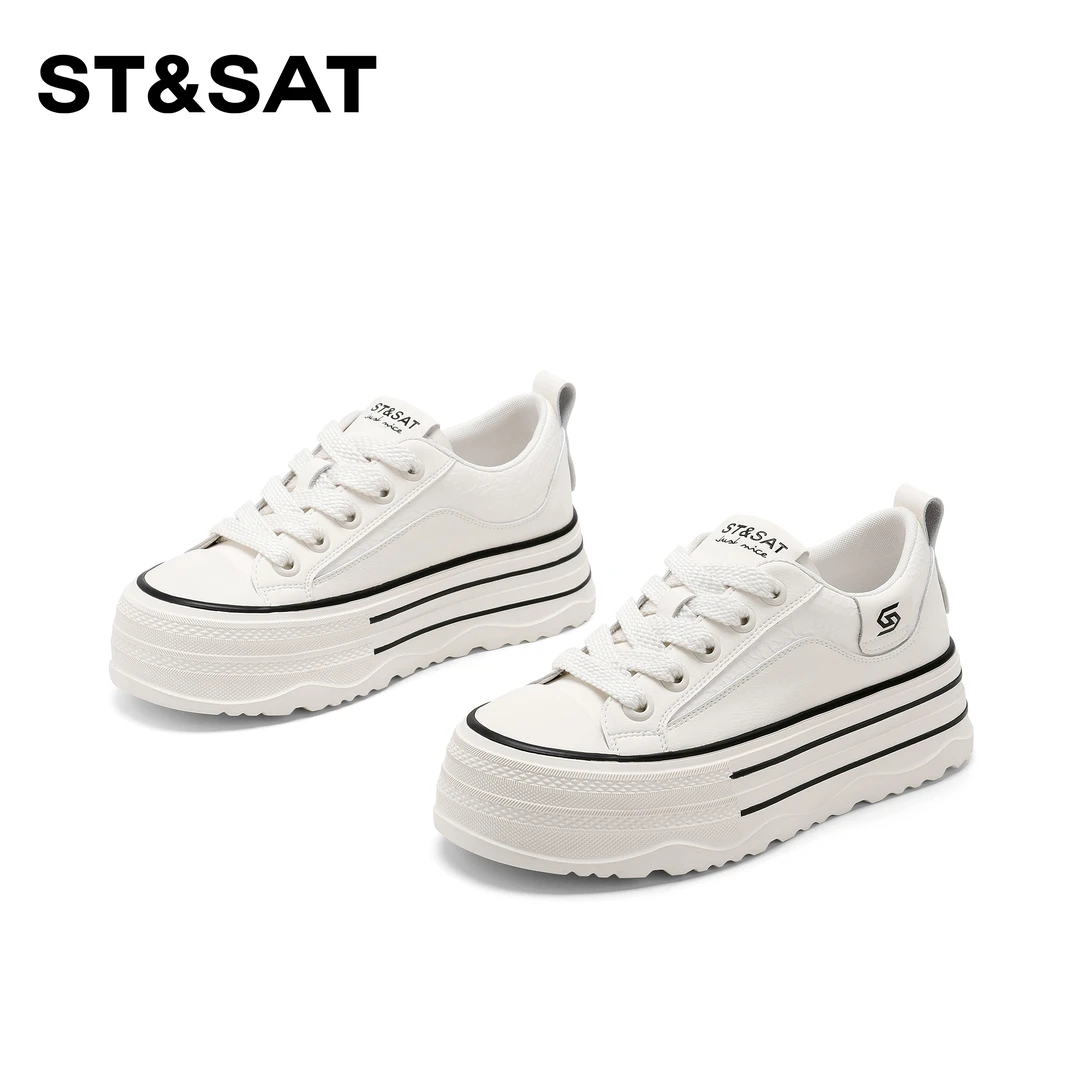 【怦然心动】星期六百搭学院风增高休闲鞋2025春季新款轻机能板鞋
