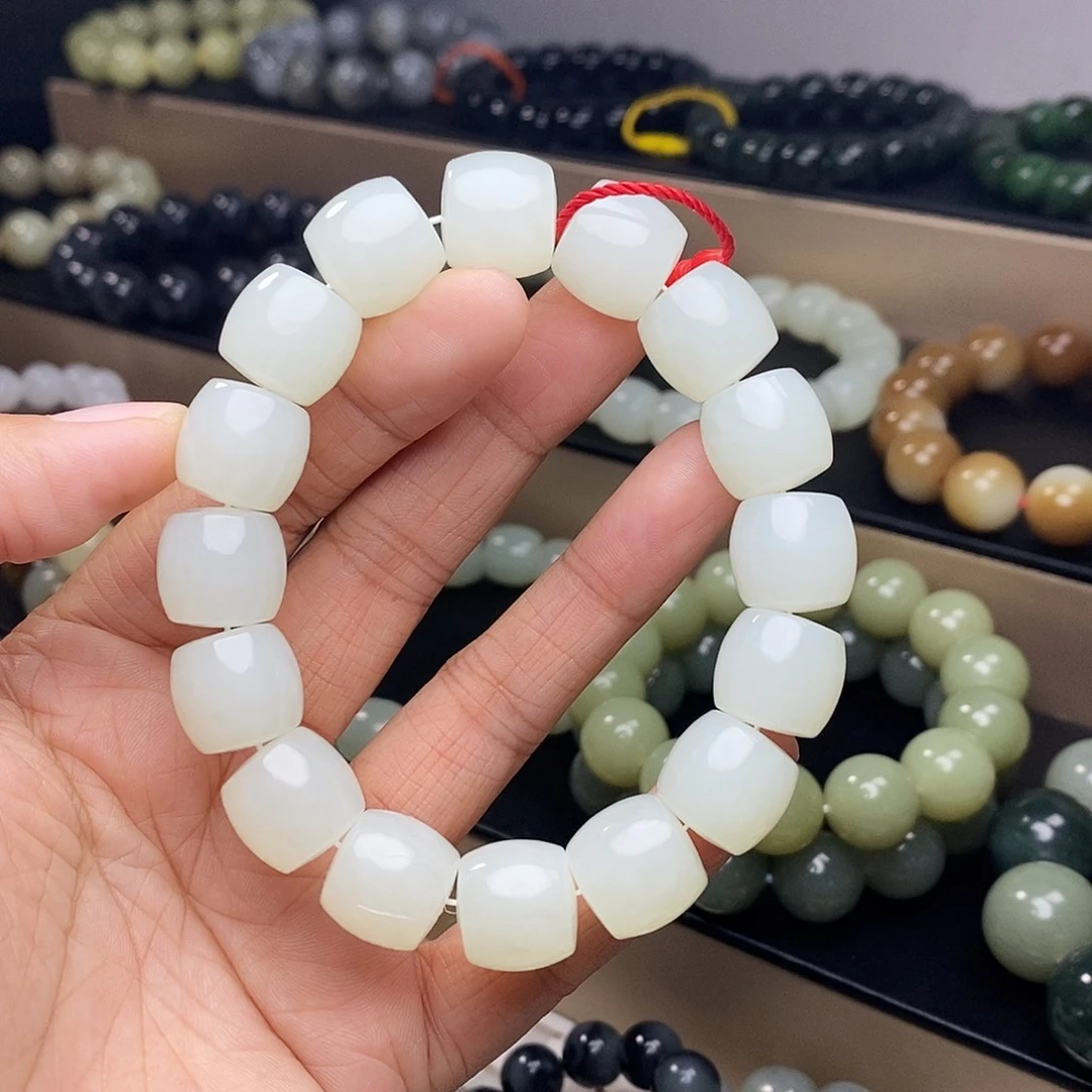 和田玉未镶嵌手链卡14