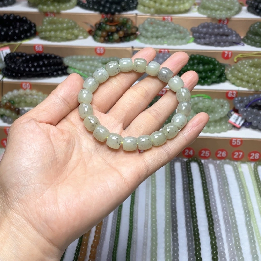 和田玉未镶嵌手链10mm