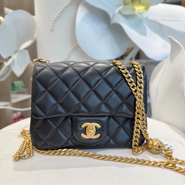全新未使用 Chanel/香奈儿 Chanel 山茶花方胖子