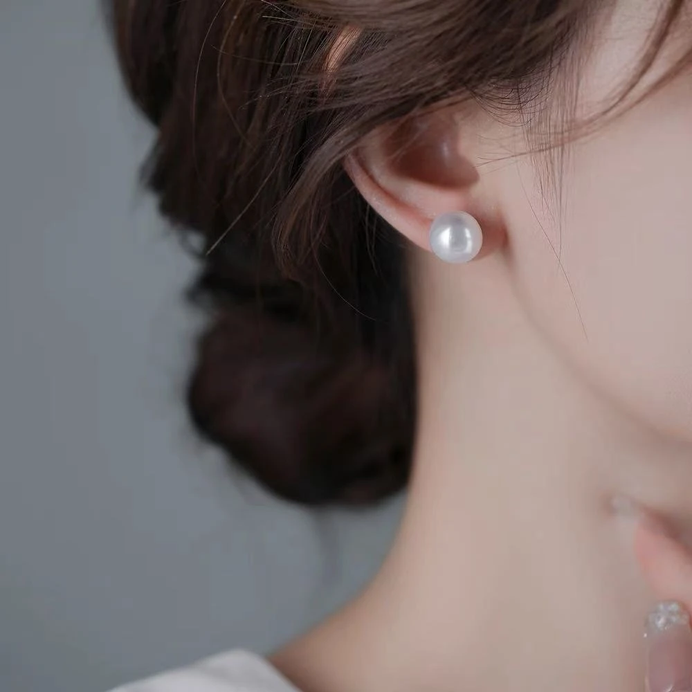 925银耳饰 12mm直针简约耳钉