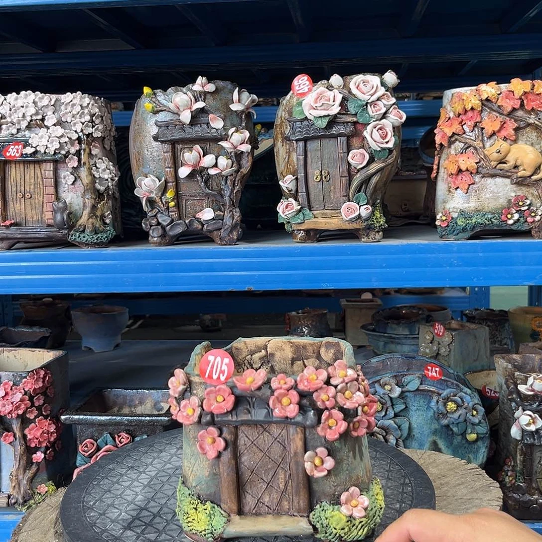 微瑕705号陶然花器手工花盆