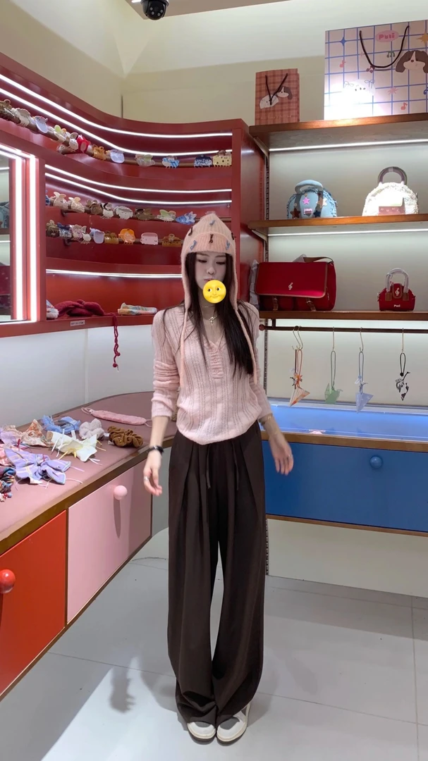 休闲风时尚套装女早秋新款薄款镂空针织开衫休闲裤洋气减龄两件套