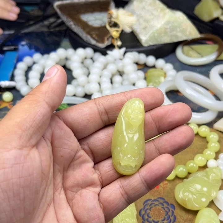心***马手链未镶嵌和田玉（糖玉）