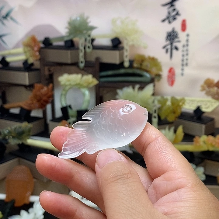 蛇纹石玉合金发饰