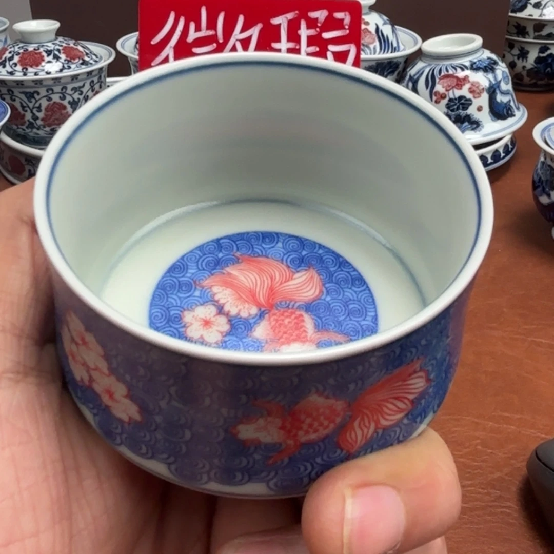 陶摆件微瑕金玉满堂大杯子景德镇发货