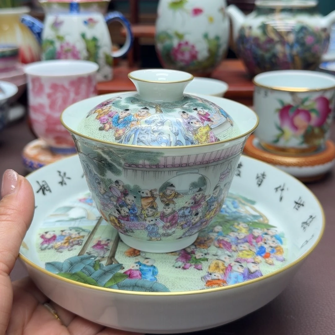 瓷片景德镇仿古手工制作精品展示