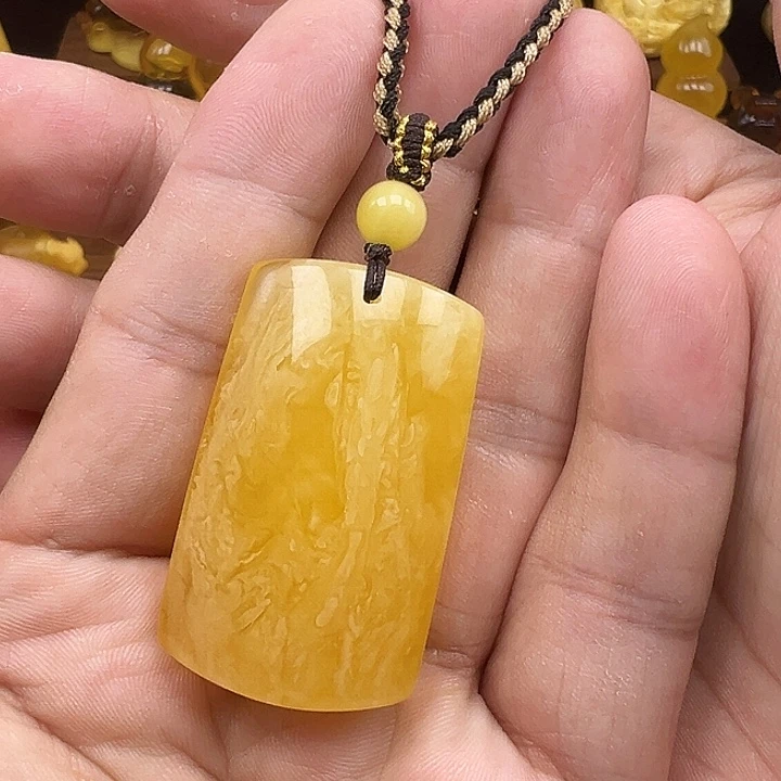 蜜蜡未镶嵌珠宝奇石蜜蜡吊坠20克