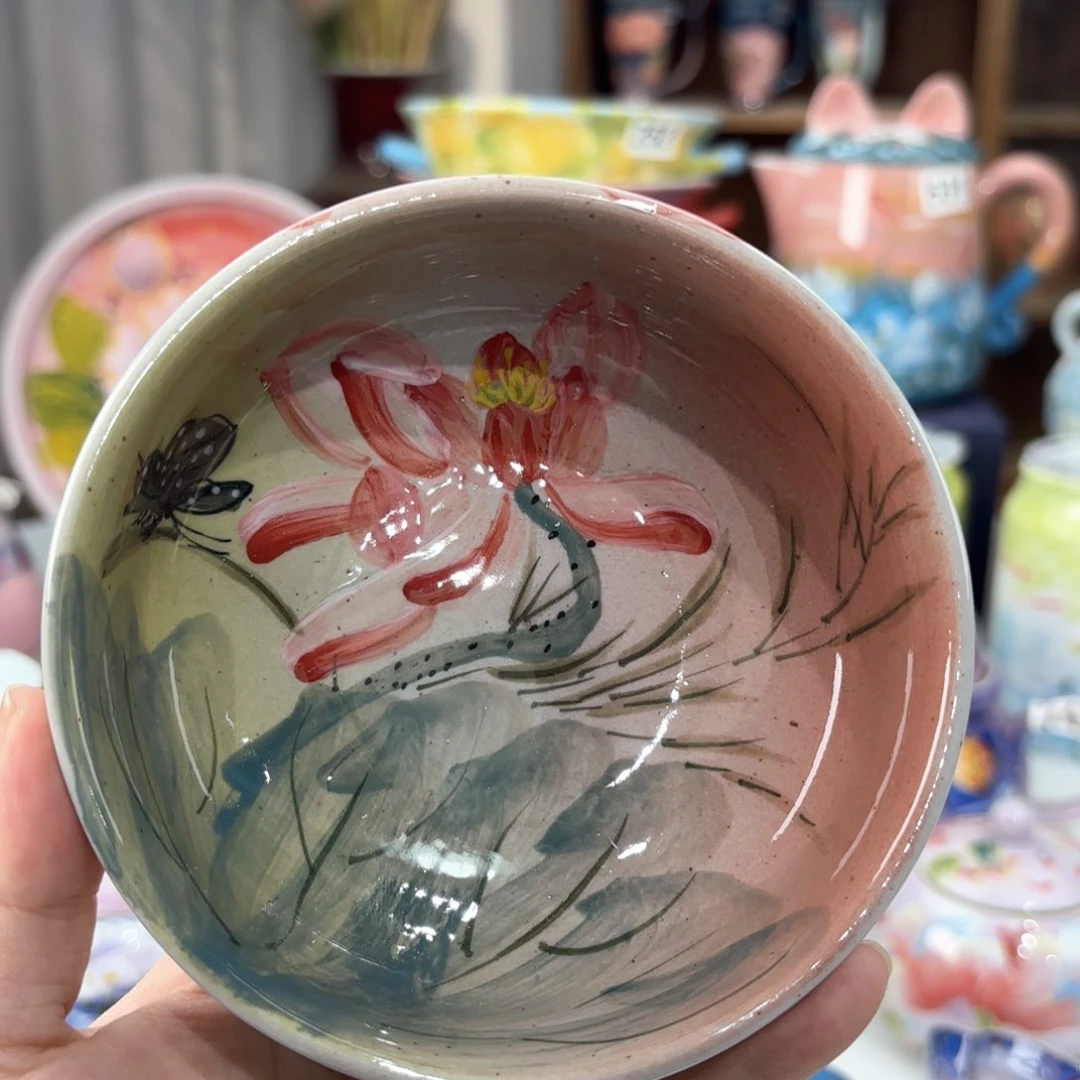 景德镇手绘高温釉下彩陶瓷茶具