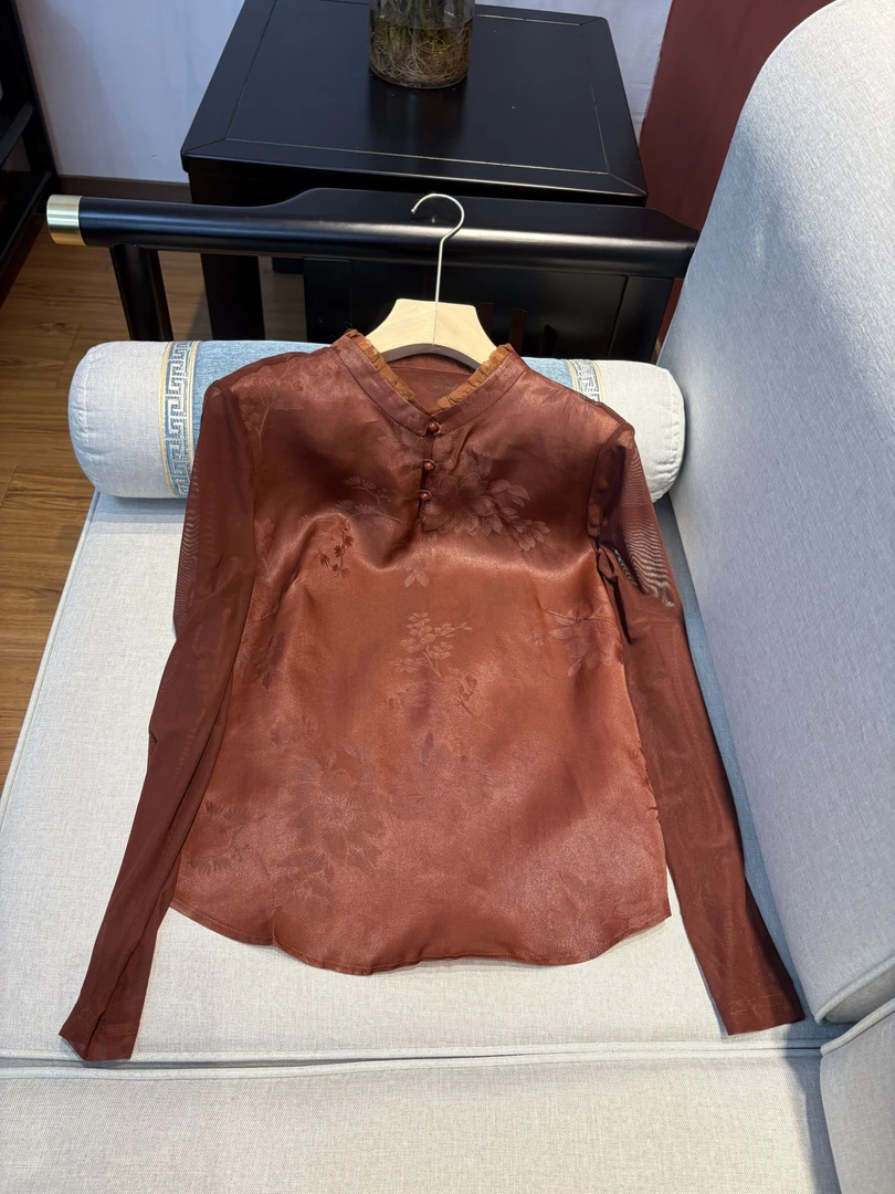 【澜亭絮絮】红云纱打底衫81248616清仓