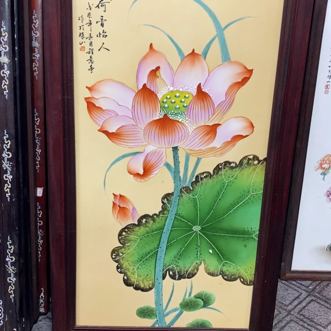 尺***敏瓷片90*52*1景德镇瓷板画柴窑烧制