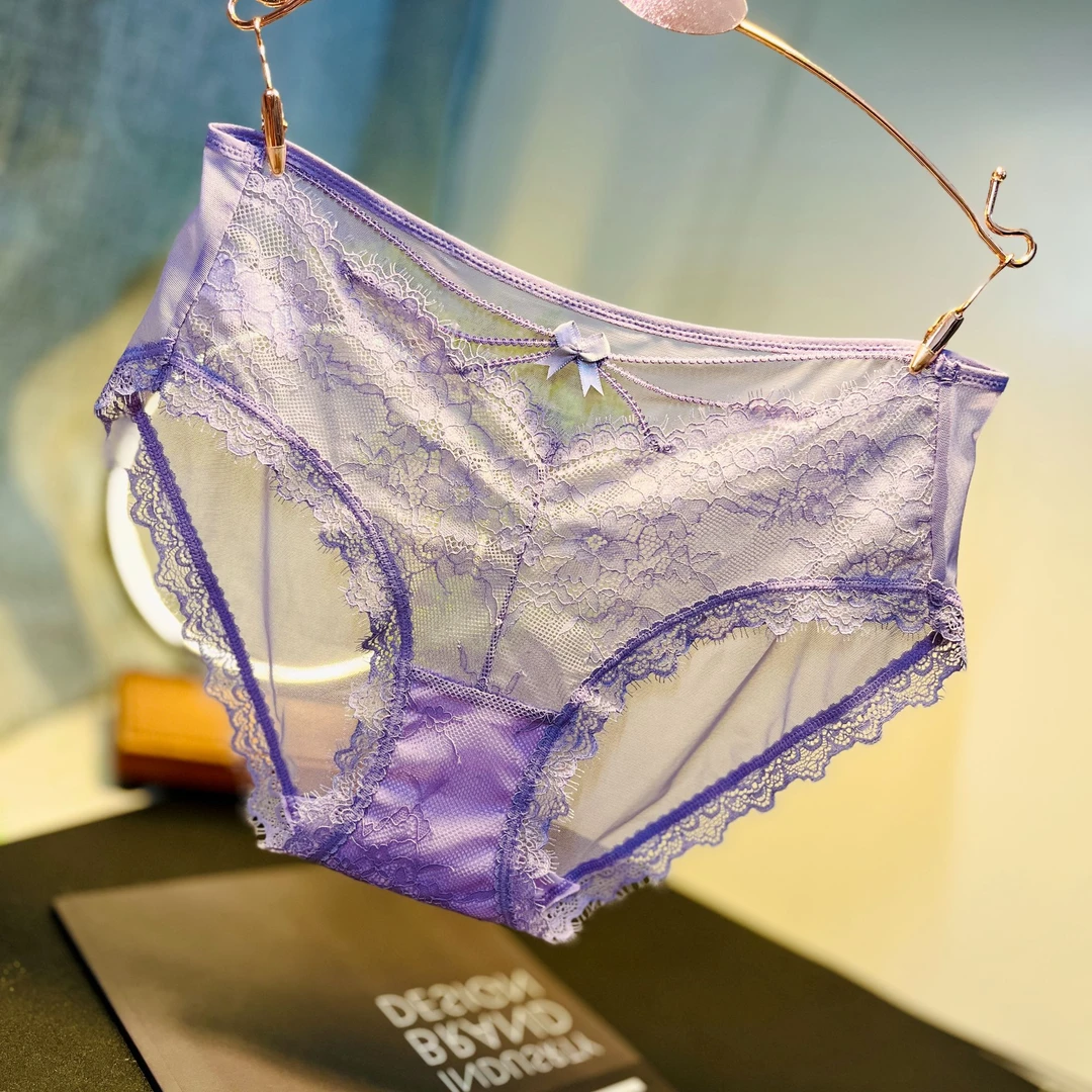 镂空透气蕾丝内裤女性感高级感纯欲风新款女三角裤无痕透明舒适