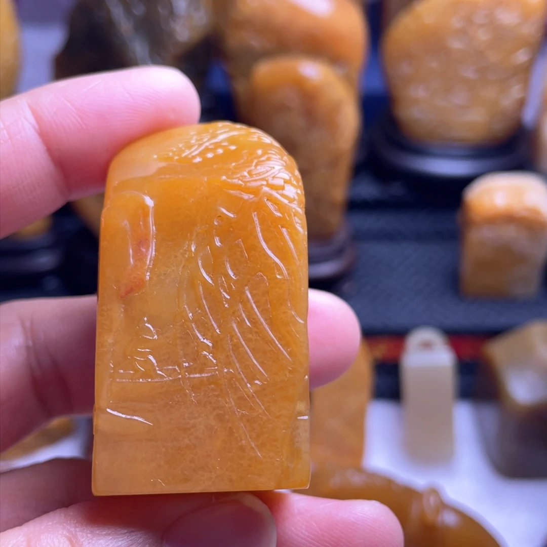 寿山石印石花**蝶寿山石寿山石雕刻艺术作品