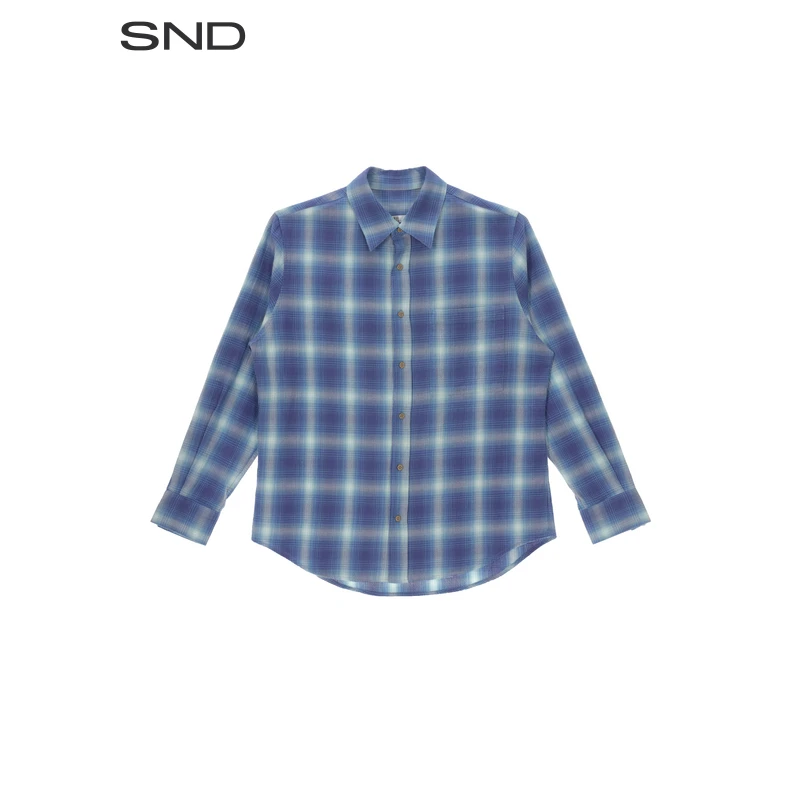 【对倒 设计师品牌】SND AW25 复古格纹旧化廓形衬衫女款