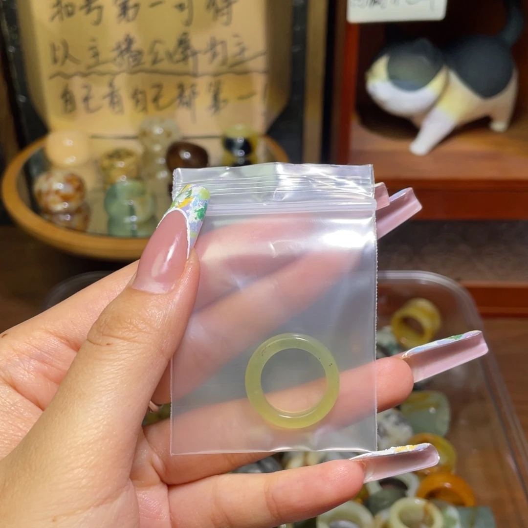 薄***瓜蛇纹石玉合金戒指纹