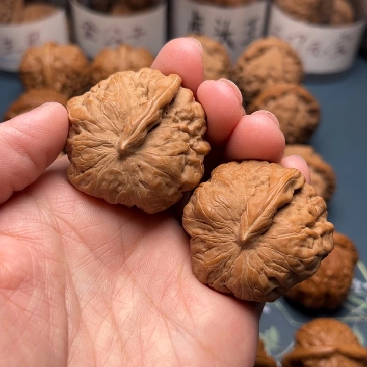 文玩核桃把件蛤蟆头一帆风顺全品