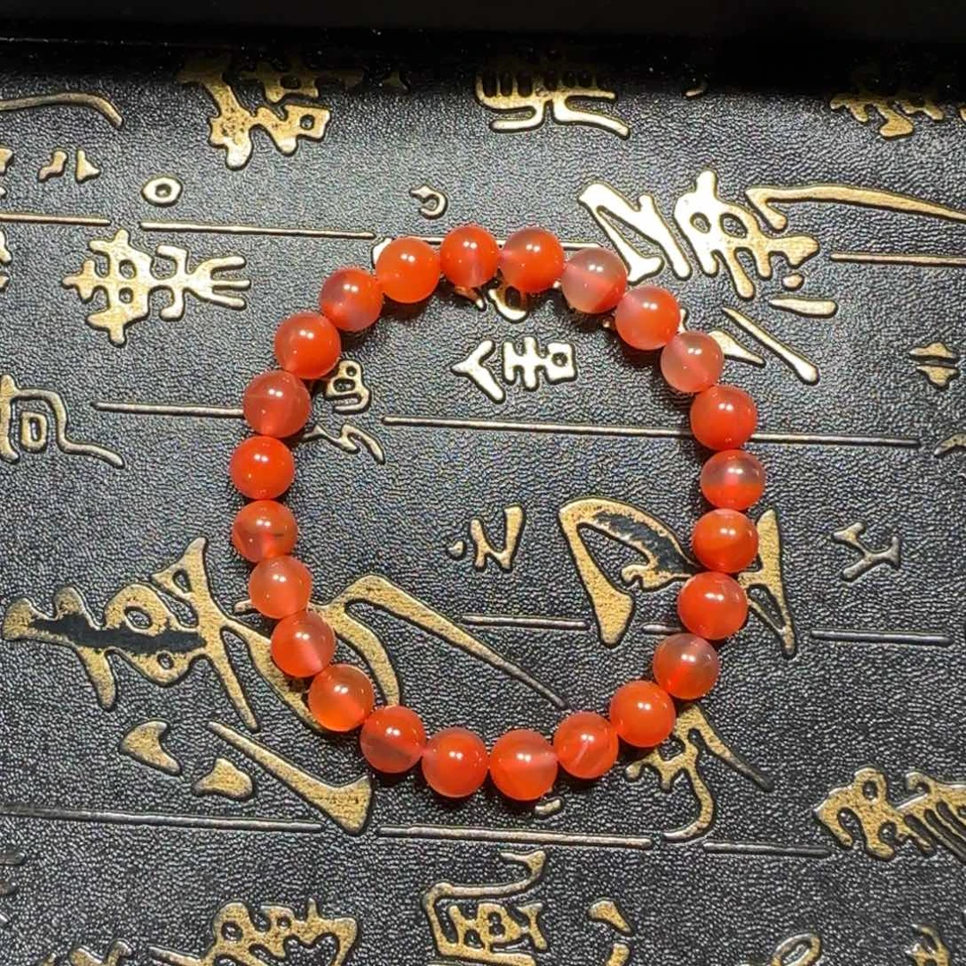 未镶嵌手串南红玛瑙干掌冰飘单圈卡8+